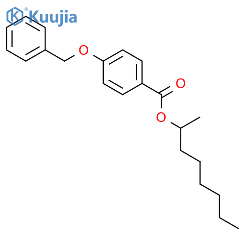 Benzoic acid, 4-(phenylmethoxy)-, 1-methylheptyl ester structure