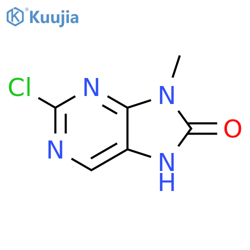 2-Chloro-9-methyl-7H-purin-8(9H)-one structure
