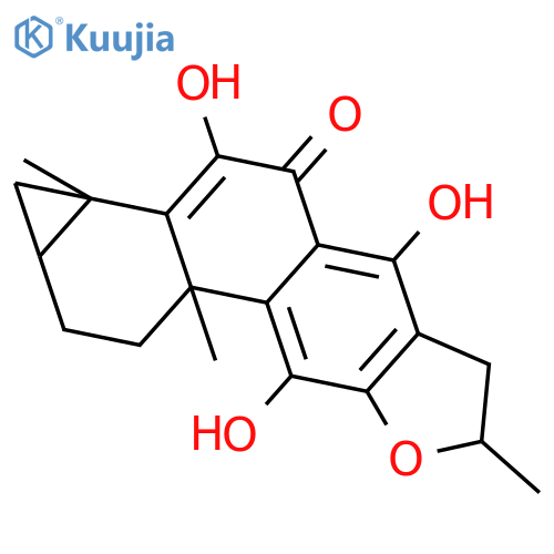 2,4,8-trihydroxy-1a,6,8b-trimethyl-1,1a,5,6,8b,9,10,10a-octahydro-3H-cyclopropa[7,8]phenanthro[3,2-b]furan-3-one structure