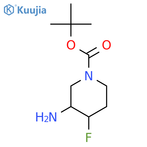 tert-butyl cis-3-amino-4-fluoro-piperidine-1-carboxylate structure