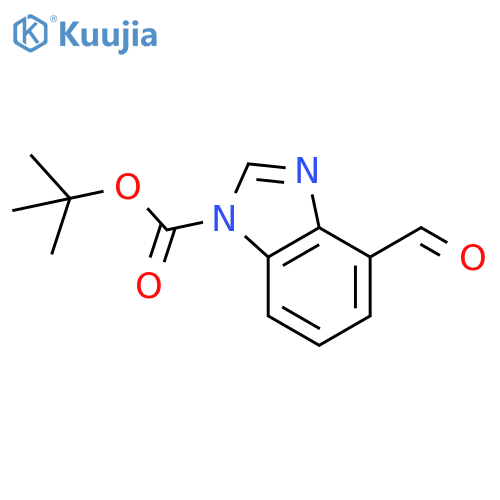 tert-butyl 4-formyl-1H-benzodimidazole-1-carboxylate structure