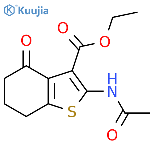 Ethyl 2-(acetylamino)-4-oxo-4,5,6,7-tetrahydro-1-benzothiophene-3-carboxylate structure