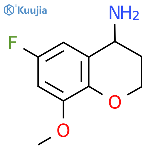 6-FLUORO-8-METHOXY-3,4-DIHYDRO-2H-1-BENZOPYRAN-4-AMINE structure