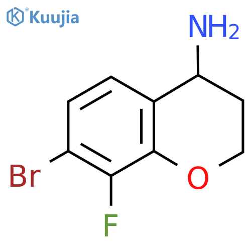 7-BROMO-8-FLUORO-3,4-DIHYDRO-2H-1-BENZOPYRAN-4-AMINE structure