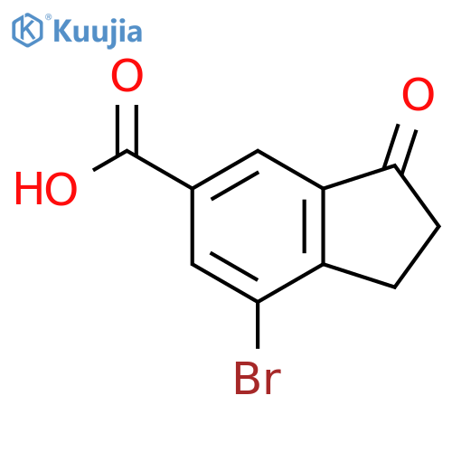 7-bromo-3-oxo-indane-5-carboxylic acid structure