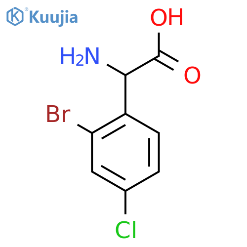 2-AMINO-2-(2-BROMO-4-CHLOROPHENYL)ACETIC ACID structure
