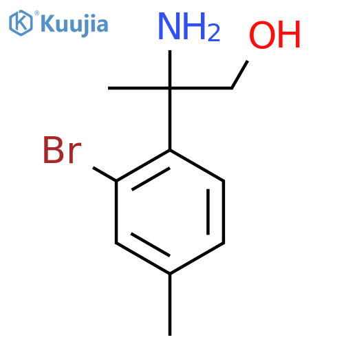 2-amino-2-(2-bromo-4-methylphenyl)propan-1-ol structure