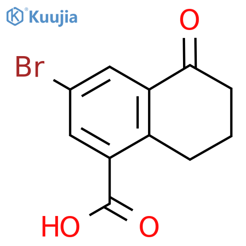 3-Bromo-5-oxo-5,6,7,8-tetrahydronaphthalene-1-carboxylic acid structure