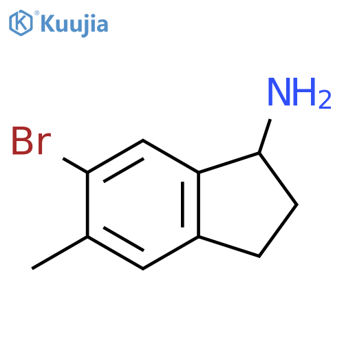 6-Bromo-5-methyl-2,3-dihydro-1H-inden-1-amine structure