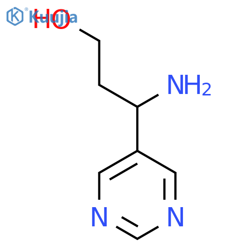 3-amino-3-(pyrimidin-5-yl)propan-1-ol structure