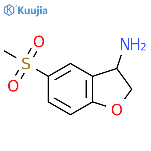 5-methanesulfonyl-2,3-dihydro-1-benzofuran-3-amine structure