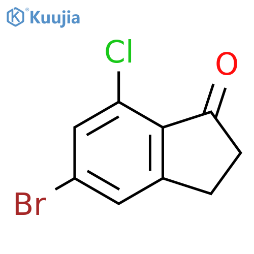 5-Bromo-7-chloro-2,3-dihydro-1H-inden-1-one structure