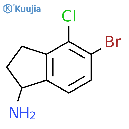 5-BROMO-4-CHLORO-2,3-DIHYDRO-1H-INDEN-1-AMINE structure