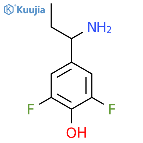 4-(1-aminopropyl)-2,6-difluorophenol structure