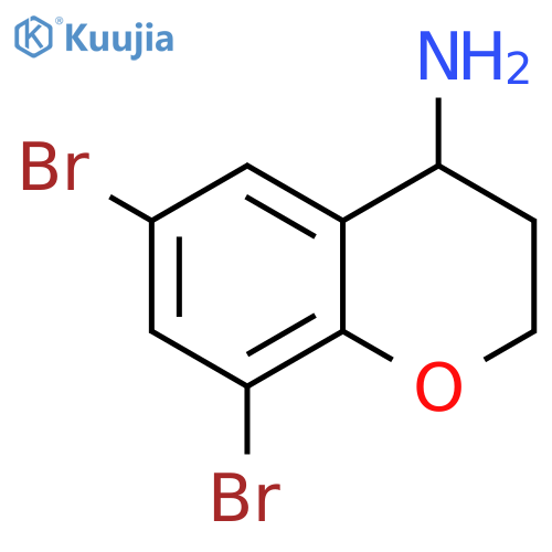 6,8-dibromo-3,4-dihydro-2H-1-benzopyran-4-amine structure