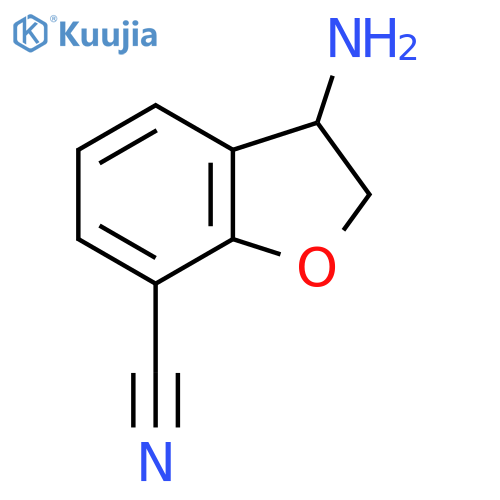 7-Benzofurancarbonitrile, 3-amino-2,3-dihydro- structure
