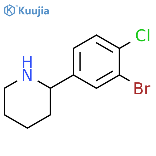 2-(3-bromo-4-chlorophenyl)piperidine structure