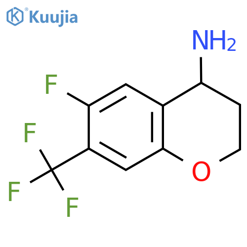 6-FLUORO-7-(TRIFLUOROMETHYL)CHROMANE-4-YLAMINE structure