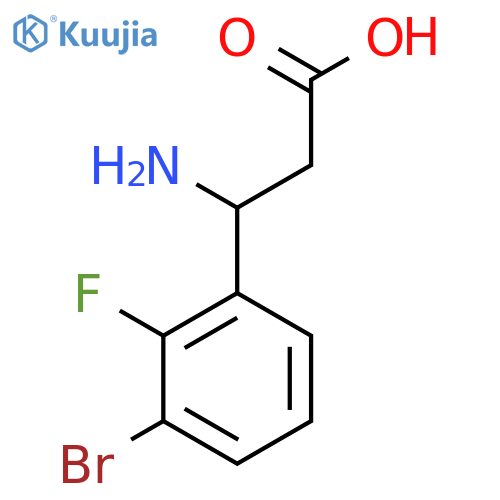 3-AMINO-3-(3-BROMO-2-FLUOROPHENYL)PROPANOIC ACID structure
