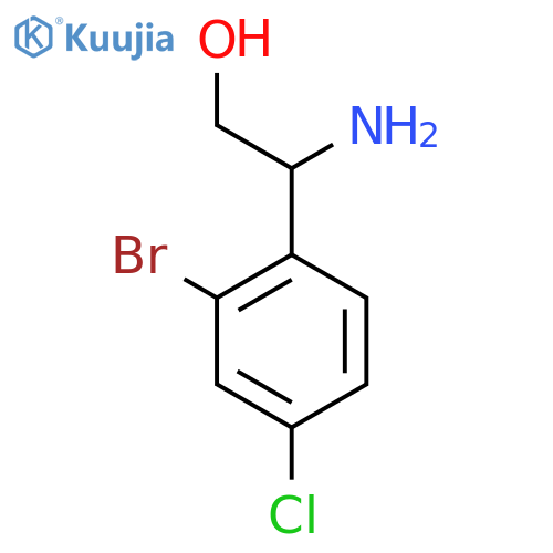 2-amino-2-(2-bromo-4-chlorophenyl)ethan-1-ol structure