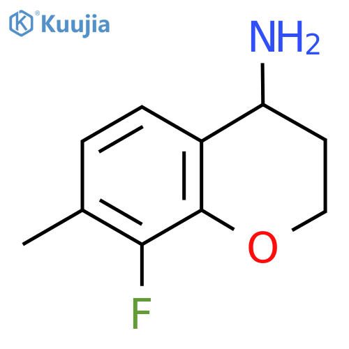 8-FLUORO-7-METHYL-3,4-DIHYDRO-2H-1-BENZOPYRAN-4-AMINE structure