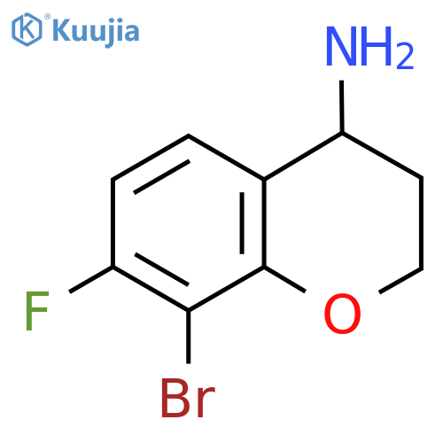 8-BROMO-7-FLUORO-3,4-DIHYDRO-2H-1-BENZOPYRAN-4-AMINE structure