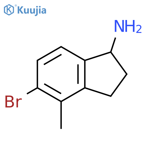 5-Bromo-4-methyl-2,3-dihydro-1H-inden-1-amine structure