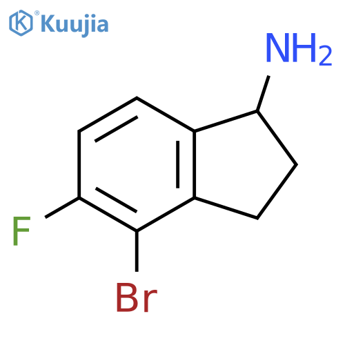 4-bromo-5-fluoro-2,3-dihydro-1H-inden-1-amine structure