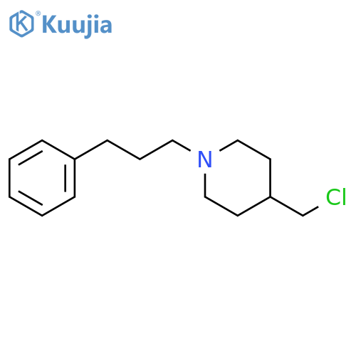 4-(chloromethyl)-1-(3-phenylpropyl)piperidine structure