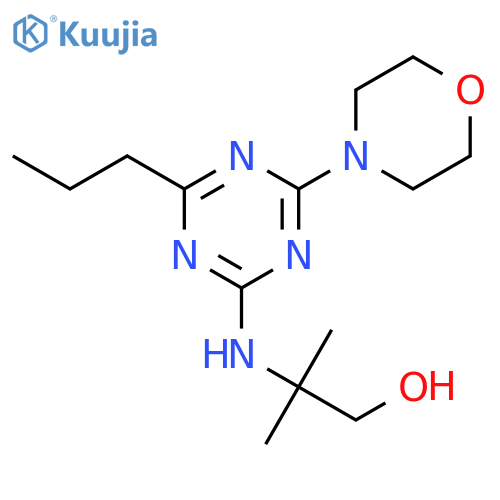 1-Propanol,2-methyl-2-[[4-(4-morpholinyl)-6-propyl-1,3,5-triazin-2-yl]amino]- structure
