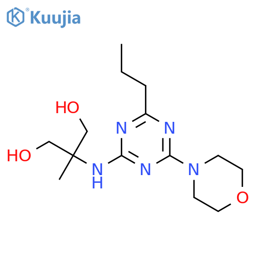 1,3-Propanediol,2-methyl-2-[[4-(4-morpholinyl)-6-propyl-1,3,5-triazin-2-yl]amino]- structure