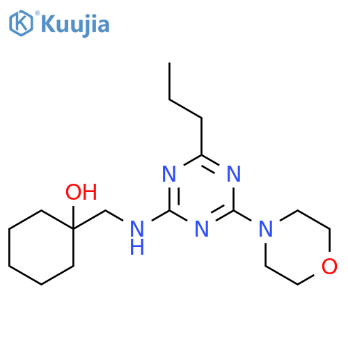 Cyclohexanol,1-[[[4-(4-morpholinyl)-6-propyl-1,3,5-triazin-2-yl]amino]methyl]- structure