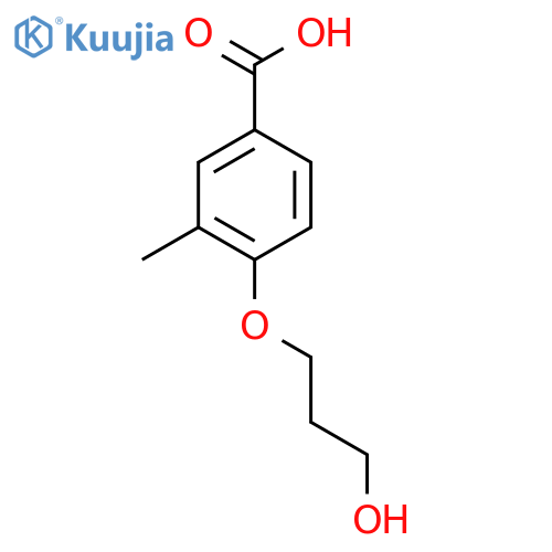 4-(3-Hydroxypropoxy)-3-methyl-benzoic acid structure