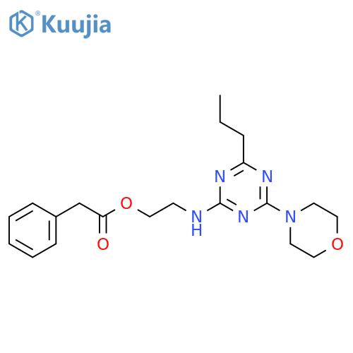 Benzeneacetic acid,2-[[4-(4-morpholinyl)-6-propyl-1,3,5-triazin-2-yl]amino]ethyl ester structure