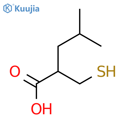 2-(mercaptomethyl)-4-methylpentanoic acid structure