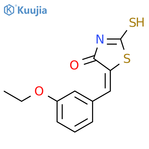 (5E)-5-(3-Ethoxybenzylidene)-2-mercapto-1,3-thiazol-4(5H)-one structure