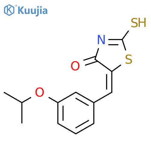 (5E)-5-(3-Isopropoxybenzylidene)-2-mercapto-1,3-thiazol-4(5H)-one structure