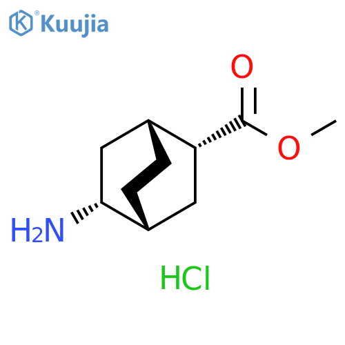 rac-methyl (1R,2R,4R,5R)-5-aminobicyclo2.2.2octane-2-carboxylate hydrochloride structure