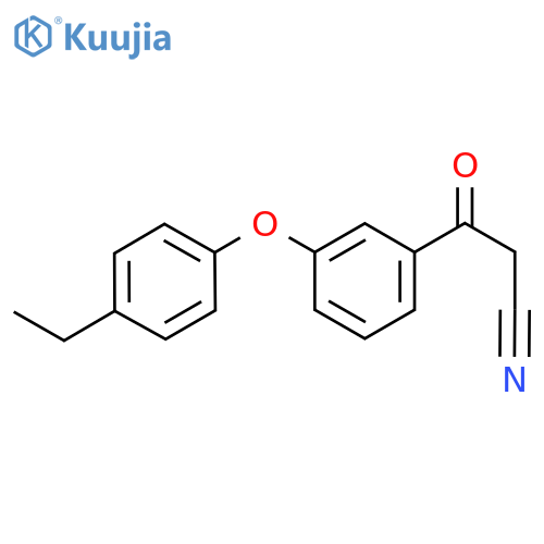 3-(4-ETHYLPHENOXY)-BETA-OXO-BENZENEPROPANENITRILE structure