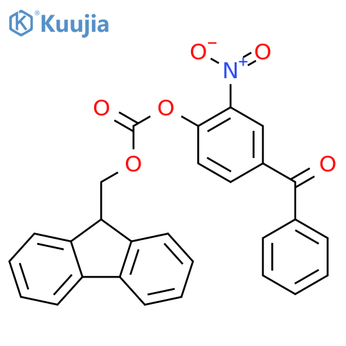 4-benzoyl-2-nitrophenyl 9H-fluoren-9-ylmethyl carbonate structure
