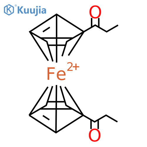 Ferrocene, 1,1'-bis(1-oxopropyl)- structure