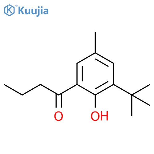 1-(3-tert-butyl-2-hydroxy-5-methylphenyl)butan-1-one structure