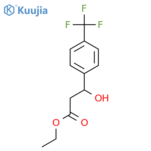 Benzenepropanoic acid, beta-hydroxy-4-(trifluoromethyl)-, ethyl ester structure