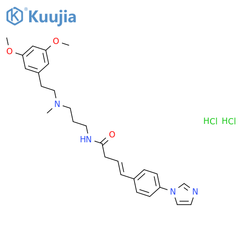 3-Butenamide,N-[3-[[2-(3,5-dimethoxyphenyl)ethyl]methylamino]propyl]-4-[4-(1H-imidazol-1-yl)phenyl]-,dihydrochloride, (3E)- (9CI) structure