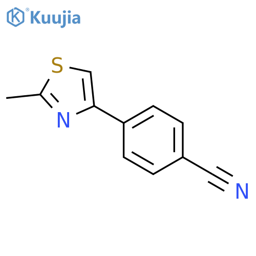4-(2-Methylthiazol-4-yl)benzonitrile structure