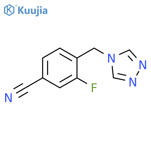3-fluoro-4-(4H-1,2,4-triazol-4-ylmethyl)benzonitrile structure