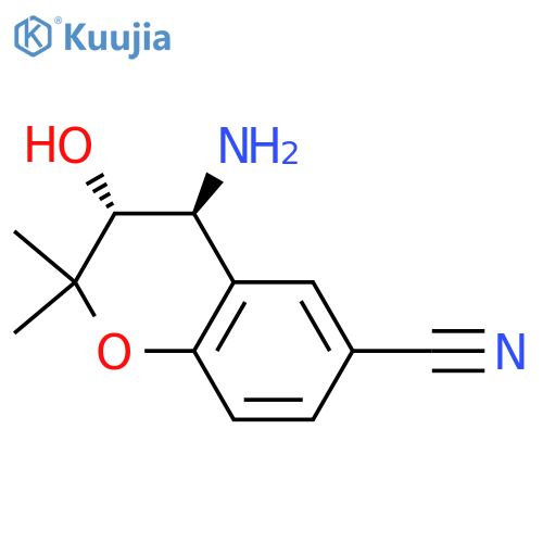(3R,4S)-4-aMino-3-hydroxy-2,2-diMethylchroMan-6-carbonitrile structure