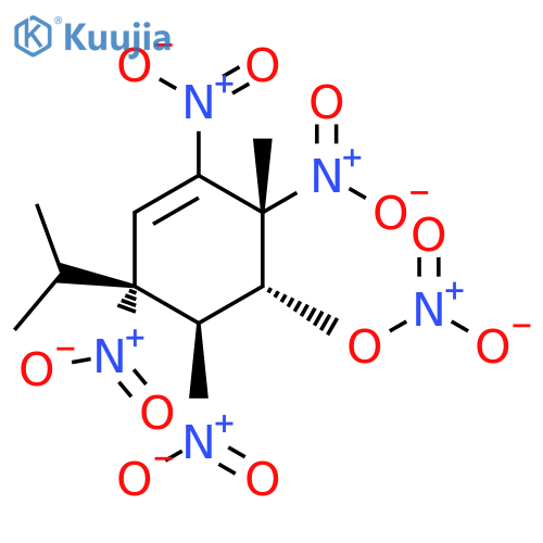 3-Cyclohexen-1-ol, 2-methyl-5-(1-methylethyl)-2,3,5,6-tetranitro-, nitrate (ester), (1α,2α,5α,6β)- structure