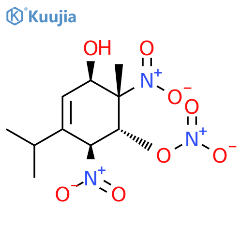 4-Cyclohexene-1,3-diol, 2-methyl-5-(1-methylethyl)-2,6-dinitro-, 1-nitrate, (1α,2α,3β,6β)- structure