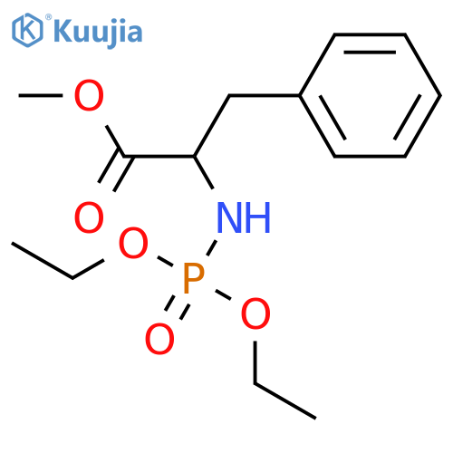 L-Phenylalanine, N-(diethoxyphosphinyl)-, methyl ester structure